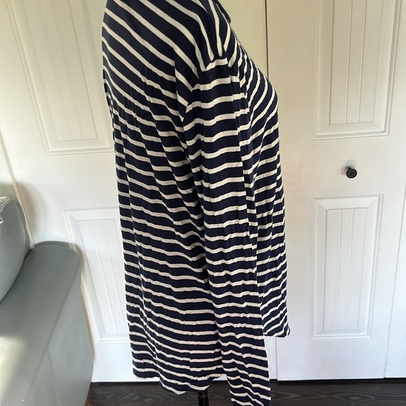 Navy Blue & White Stripe long sleeve - Picture 5 of 7